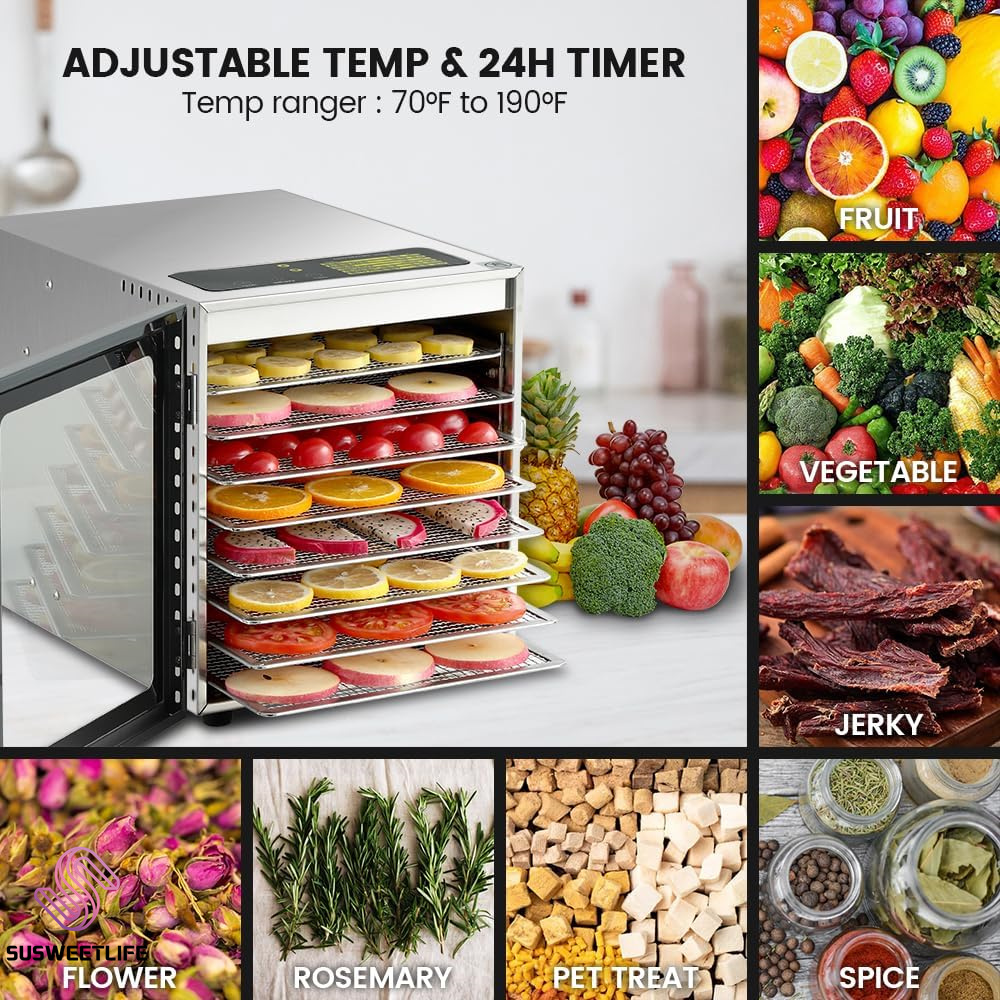 500W 8 Tepsili Büyük Kapasitel - Healthy Snacks Food incelemesi ve fiyatı
